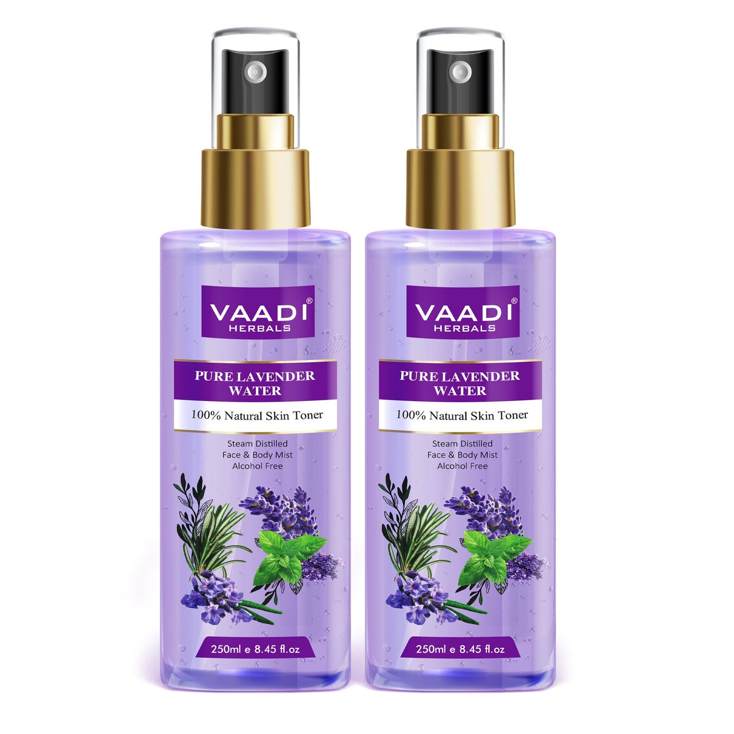 Lavender Water -100% Natural & Pure Skin Toner (250 ml x 2)
