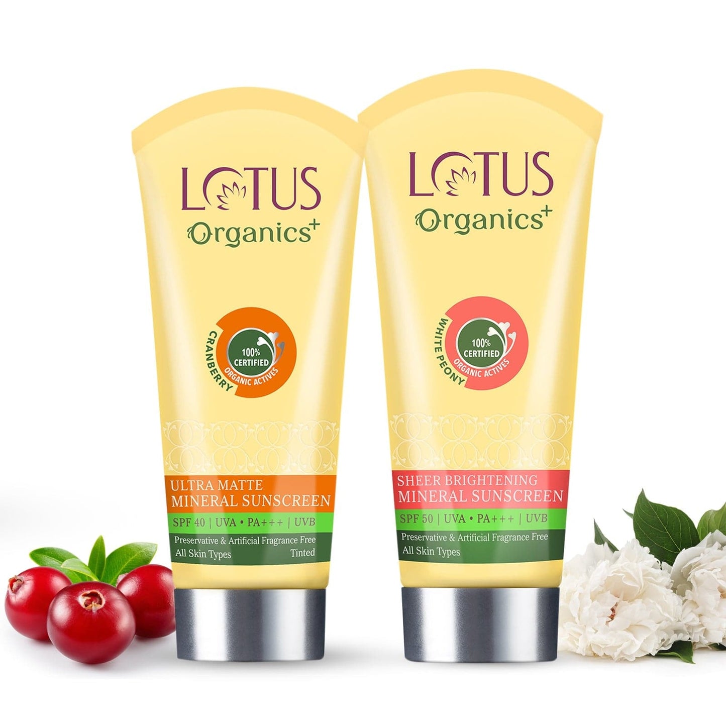 Organics+ Mineral Sunscreen: SPF 40 + SPF 50