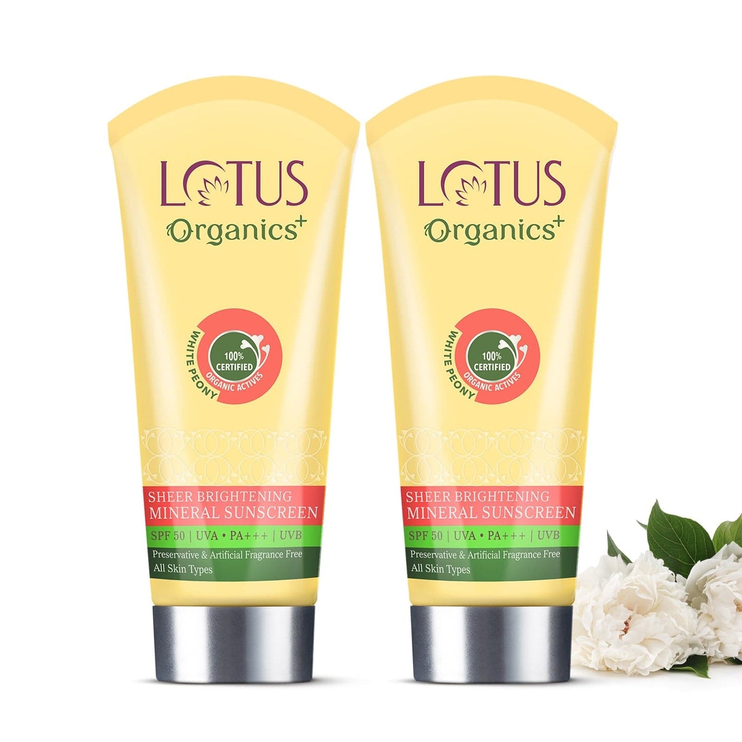 Organics+ Mineral Sunscreen: SPF 50 + SPF 50