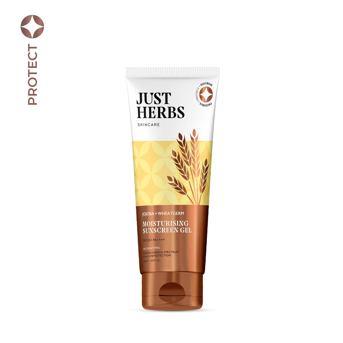 Moisturising Sunscreen Gel with SPF 35+ PA++++ with Jojoba and Wheatgerm