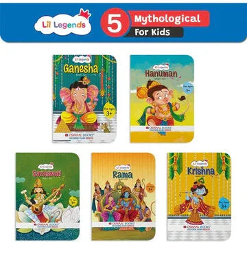 Oswaal My First Collection of Enchanting Mythological Tales of Hindu Gods and Goddesses | Set of 5 Board Books | For Kids Ages 3+ | Lil Legends