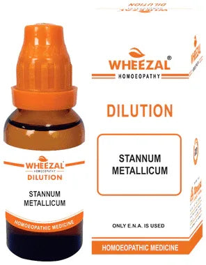 Wheezal Stannum Metallicum Dilution 50M bottle of 30 ml dilution