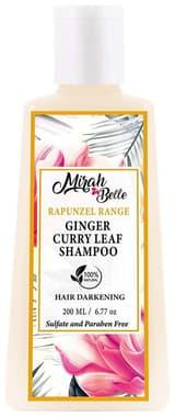 Mirah Belle Ginger Curry Leaf Hair Darkening Shampoo pump bottle of 200 ml shampoo
