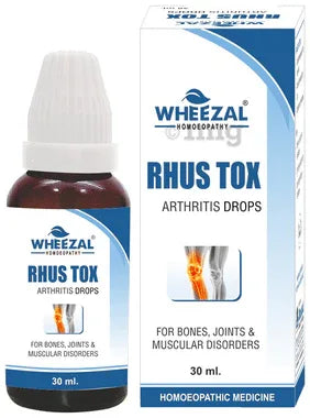 Wheezal Homoeopathy Rhus Tox Arthritis Drops bottle of 30 ml oral drops