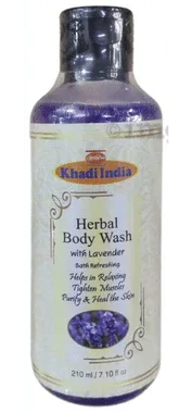 Khadi Herbal Body Wash with Lavender bottle of 210 ml body wash