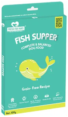 Fresh For Paws Fish Supper Complete & Balanced Dog Food box of 100 gm pet food