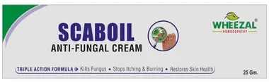 Wheezal Scaboil Anti-Fungal Cream tube of 25 gm cream