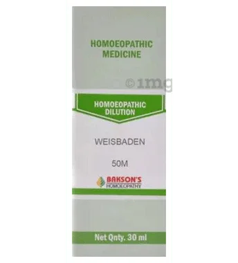 Bakson's Homoeopathy Weisbaden Dilution 50M bottle of 30 ml dilution