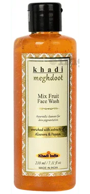 Khadi Meghdoot Mix Fruit Face Wash pump bottle of 210 ml face wash