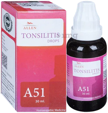 Allen A51 Tonsilitis Drop bottle of 30 ml drop