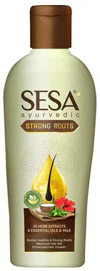 Sesa Strong Roots Ayurvedic Hair Oil bottle of 100 ml oil