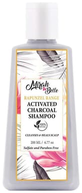Mirah Belle Activated Charcoal Shampoo bottle of 200 ml shampoo