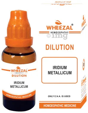 Wheezal Iridium Metallicum Dilution 1M bottle of 30 ml dilution