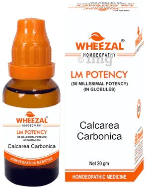 Wheezal Calcarea Carbonica Globules 0/13 LM bottle of 20 gm globules