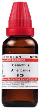 Dr Willmar Schwabe India Ceanothus Americanus Dilution 6 CH bottle of 30 ml dilution