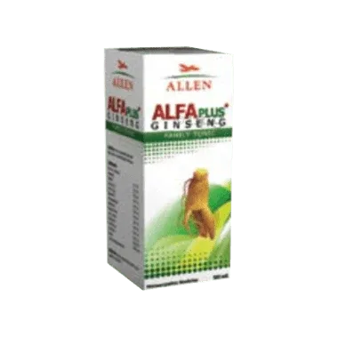 Allen Alfa Plus Ginseng Family Tonic bottle of 100 ml tonic