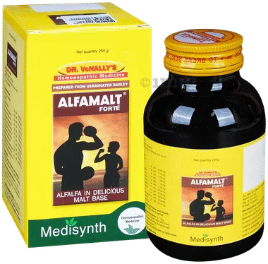 Medisynth Alfamalt Forte Malt bottle of 250 gm paste