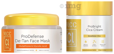VLCC Clinic ProBright Cica Cream & De-Tan Face Mask (100gm Each) combo pack of 2 jar by VLCC – Shop authentic VLCC products. Free S/H Singapore, Dubai, Japan. Trusted since 2013, 50K+ orders worl