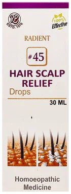 Radient #45 Hair Scalp Relief Drops bottle of 30 ml oral drops
