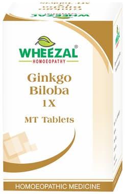 Wheezal Ginkgo Biloba 1X MT Tablet bottle of 25 gm tablet