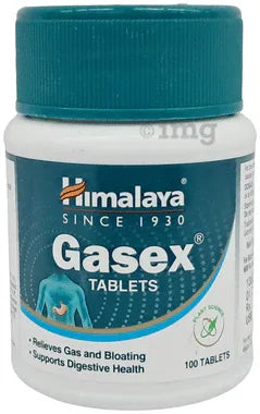 Himalaya Gasex Tablet | For Gas, Bloating, Digestion & Stomach Care bottle of 100 tablets