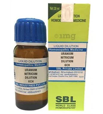 SBL Uranium Nitricum Dilution 6 CH bottle of 30 ml dilution