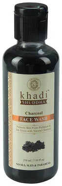 Khadi Shuddha Charcoal Face Wash bottle of 210 ml face wash