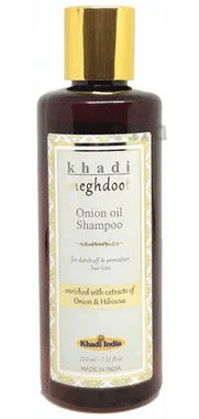 Khadi Meghdoot Onion Oil Shampoo pump bottle of 210 ml shampoo