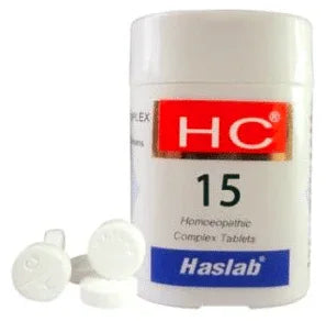 Haslab HC 15 Euphorbia Complex Tablet bottle of 20 gm tablet