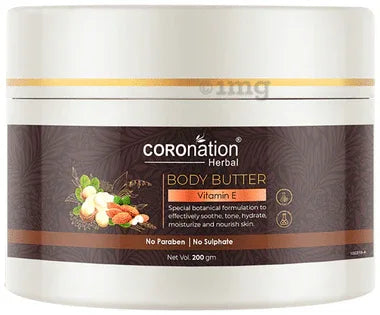 Coronation Herbal Vitamin E Body Butter (200gm Each) jar of 1 pack