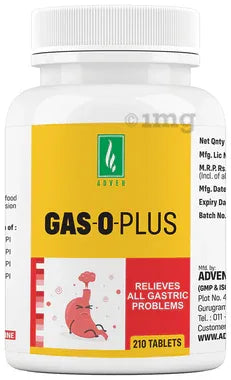 Adven Gas-O-Plus Tablet bottle of 210 tablets