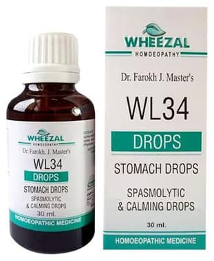 Wheezal WL34 Stomach Drop bottle of 30 ml drop