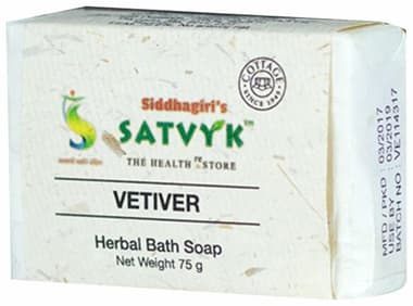 Satvyk Herbal Bath Soap Vetiver box of 75 gm soap