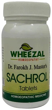 Wheezal Dr. Farokh J. Master's Sachrol Tablet bottle of 75 tablets
