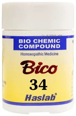 Haslab Bico 34 Biochemic Compound Tablet bottle of 20 gm tablet