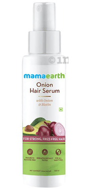 Mamaearth Onion Hair Serum with Biotin | For Strong & Frizz-Free Hair | Paraben & Silicon-Free pump bottle of 100 ml serum by Mamaearth – Shop authentic Mamaearth products. Free S/H Singapore, Dubai, Japan. Trusted since 2013, 50K+ orders