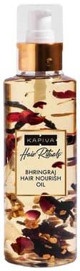 Kapiva Bhringraj Hair Nourish Oil | 100% Ayurvedic, Voluminous Hair Within 90 Days Oil pump bottle of 200 ml oil
