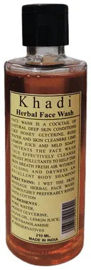 Khadi Herbal Face Wash bottle of 210 ml face wash