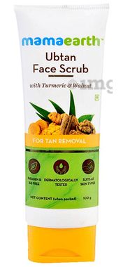 Mamaearth Ubtan Face Scrub | Paraben & SLS-Free | For All Skin Types tube of 100 gm scrub by Mamaearth – Shop authentic Mamaearth products. Free S/H Singapore, Dubai, Japan. Trusted since 2013, 50K+ orders