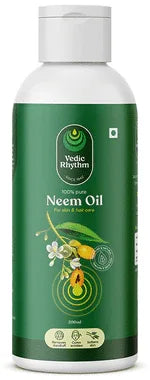 Vedic Rhythm Hair and Skin Care Neem Oil bottle of 200 ml oil