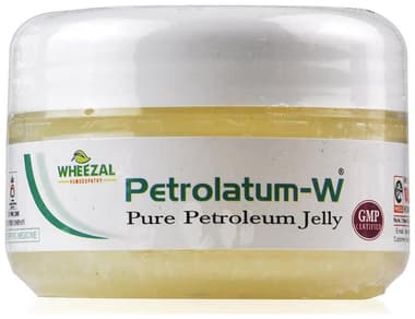 Wheezal Petrolatum-W Pure Petroleum Jelly jar of 50 gm jelly