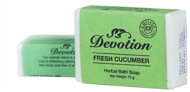 Devotion Herbal Bath Soap Fresh Cucumber box of 75 gm soap