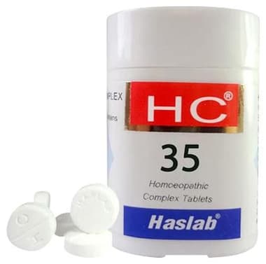 Haslab HC 35 Thuja Complex Tablet bottle of 20 gm tablet