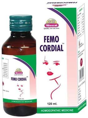 Wheezal Femocordial Syrup bottle of 120 ml syrup