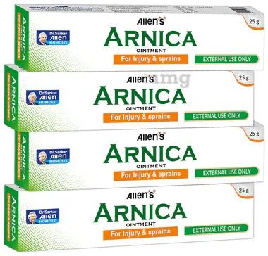 Allen Laboratories Arnica Ointment (25gm Each) combo pack of 4 tubes