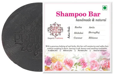 Pratha Shampoo Bar Reetha, Amla, Shikekai, Bhringraj, Coconut & Hibiscus box of 100 gm soap