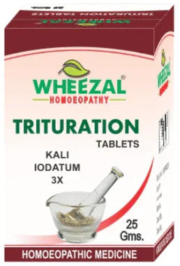 Wheezal Kali Iodatum Trituration Tablet 3X bottle of 25 gm trituration tablet