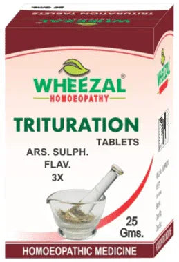 Wheezal Ars. Sulph. Flav. Trituration Tablet 3X bottle of 25 gm trituration tablet