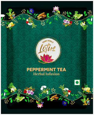 Eight Petals Lotus Peppermint Tea Herbal Infusion Sachet box of 15 sachets