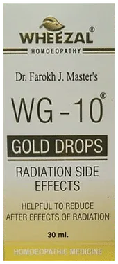 Wheezal WG10 Radiation Side Effects Gold Drop bottle of 30 ml drop